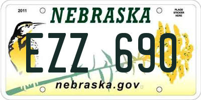 NE license plate EZZ690
