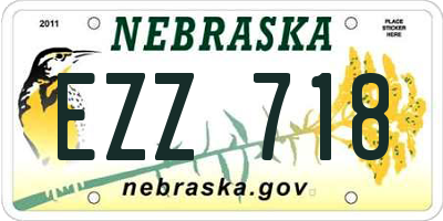NE license plate EZZ718