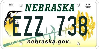 NE license plate EZZ738