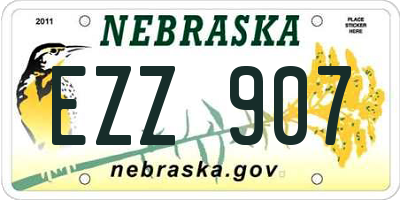 NE license plate EZZ907