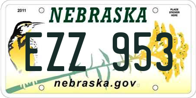 NE license plate EZZ953