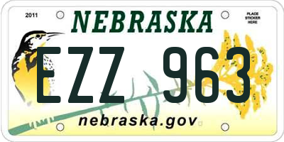 NE license plate EZZ963