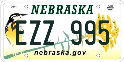 NE license plate EZZ995