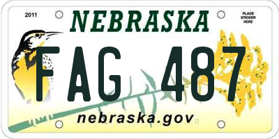 NE license plate FAG487