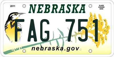 NE license plate FAG751