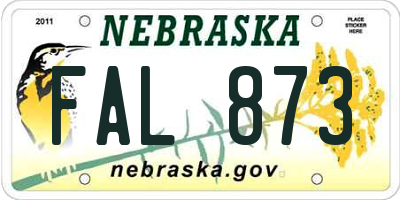 NE license plate FAL873
