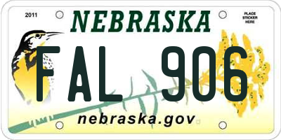 NE license plate FAL906