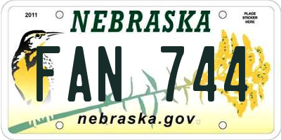 NE license plate FAN744