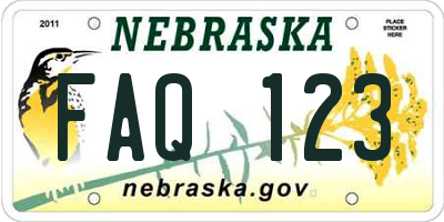 NE license plate FAQ123