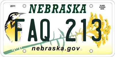 NE license plate FAQ213