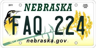 NE license plate FAQ224