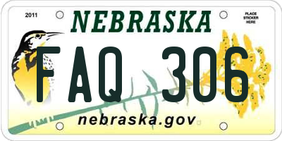 NE license plate FAQ306