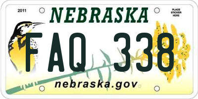 NE license plate FAQ338