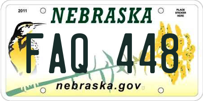 NE license plate FAQ448