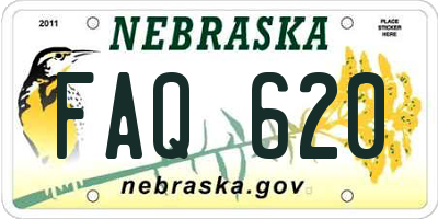 NE license plate FAQ620