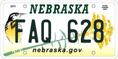 NE license plate FAQ628
