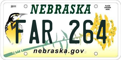 NE license plate FAR264