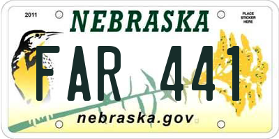 NE license plate FAR441