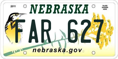 NE license plate FAR627
