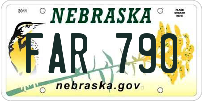 NE license plate FAR790