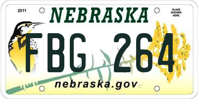 NE license plate FBG264