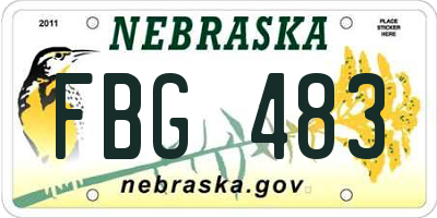 NE license plate FBG483
