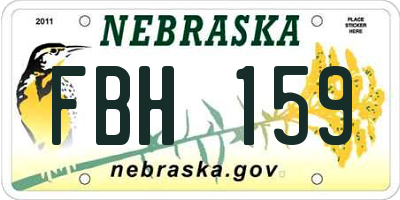NE license plate FBH159