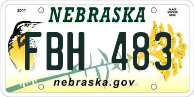NE license plate FBH483