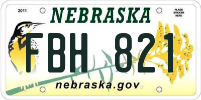 NE license plate FBH821