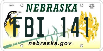 NE license plate FBI141
