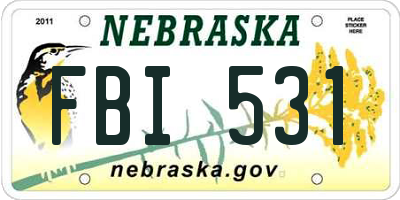 NE license plate FBI531