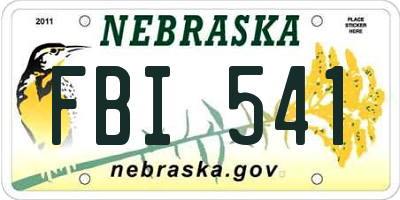 NE license plate FBI541