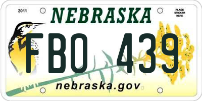 NE license plate FBO439