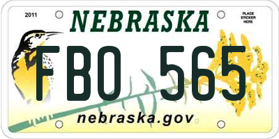 NE license plate FBO565