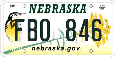 NE license plate FBO846