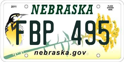 NE license plate FBP495
