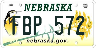NE license plate FBP572