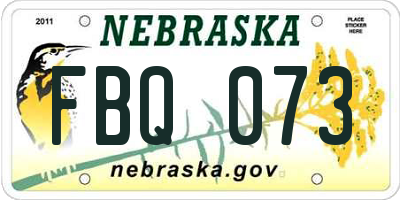 NE license plate FBQ073