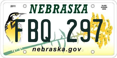 NE license plate FBQ297