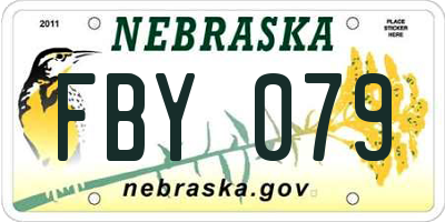 NE license plate FBY079