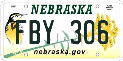 NE license plate FBY306