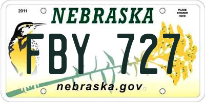 NE license plate FBY727