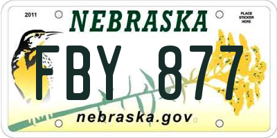 NE license plate FBY877