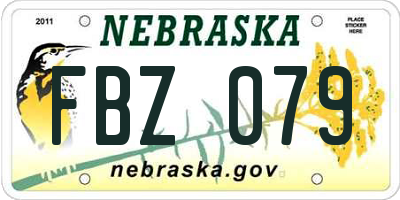 NE license plate FBZ079