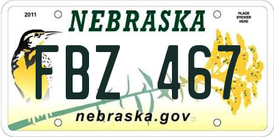 NE license plate FBZ467