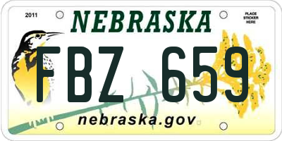 NE license plate FBZ659