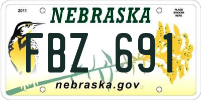 NE license plate FBZ691