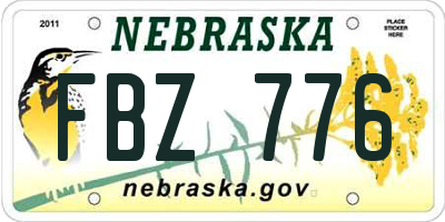 NE license plate FBZ776