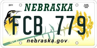 NE license plate FCB779