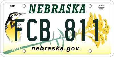 NE license plate FCB811